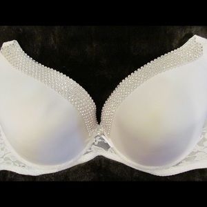 New White Bling PushUp Bra 44DDD